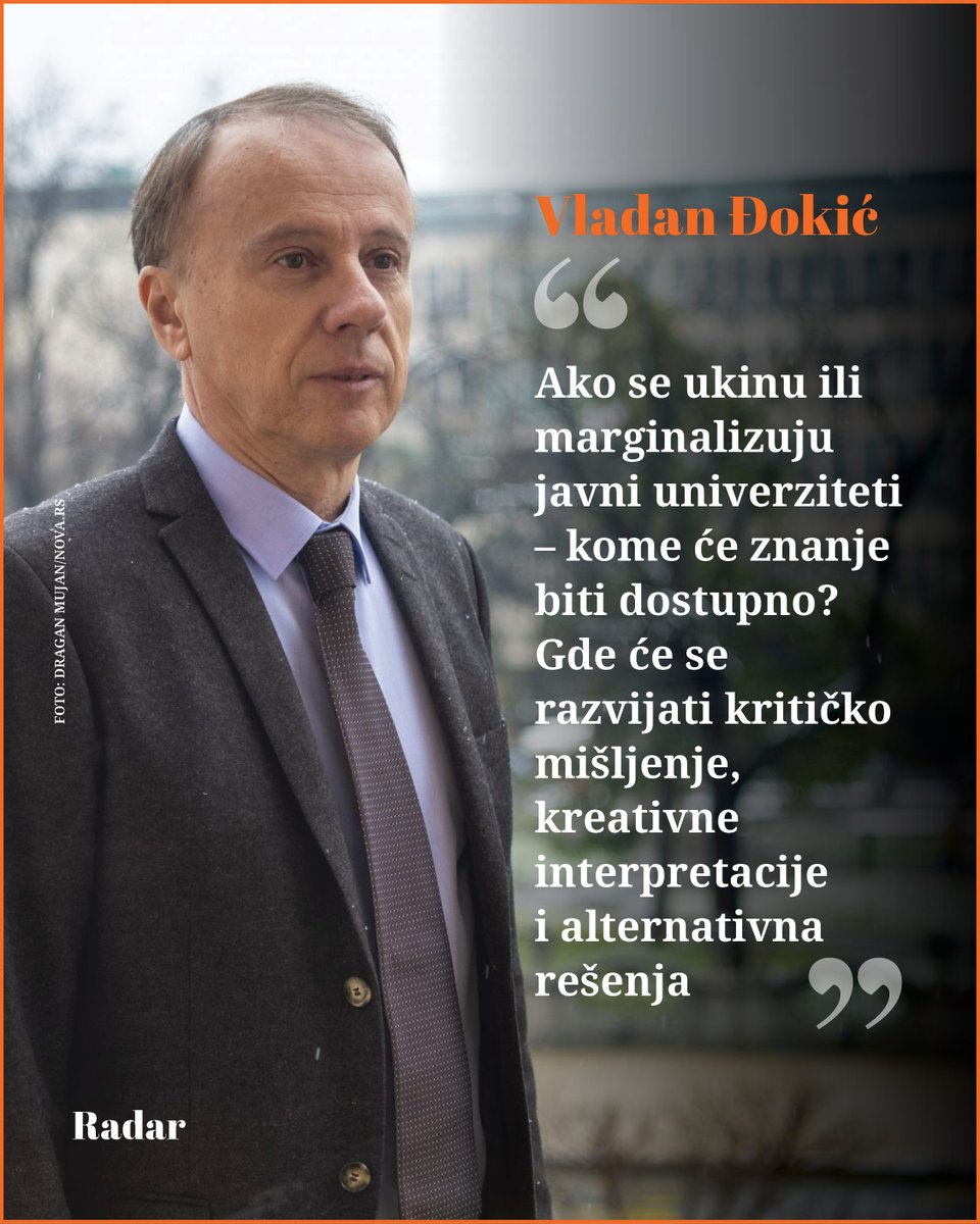 RadarsRs's tweet image. 👉 Cilј nije puka produkcija „merlјivih“ rezultata, već istinska posvećenost: da se ima šta reći, saopštiti, izložiti i predati novim generacijama – kao relevantno, autentično znanje.
Pročitajte ceo autroski tekst Vladana Đokića na 🌐 radar.rs