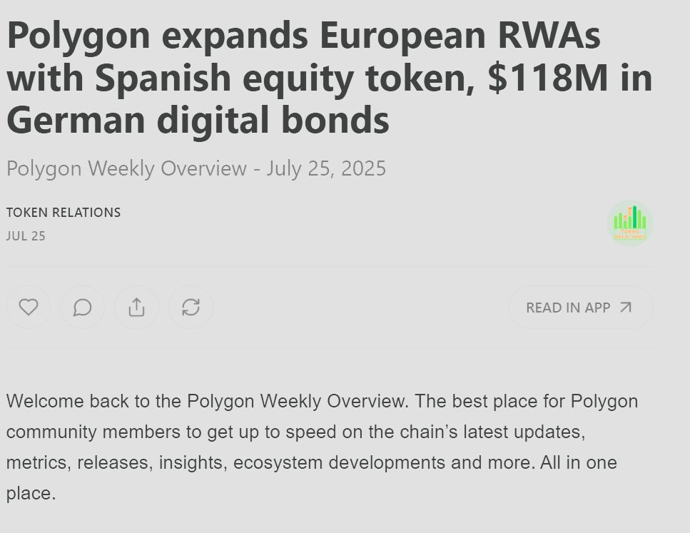 web3RyanN's tweet image. Want to stay informed on all the @0xPolygon wins and ecosystem updates?
I often get asked how do I stay up to speed on Polygon? The @Token_Relations Polygon newsletter does an amazing job of aggregating our progress on a weekly basis.
For instance on how we onboarded over…