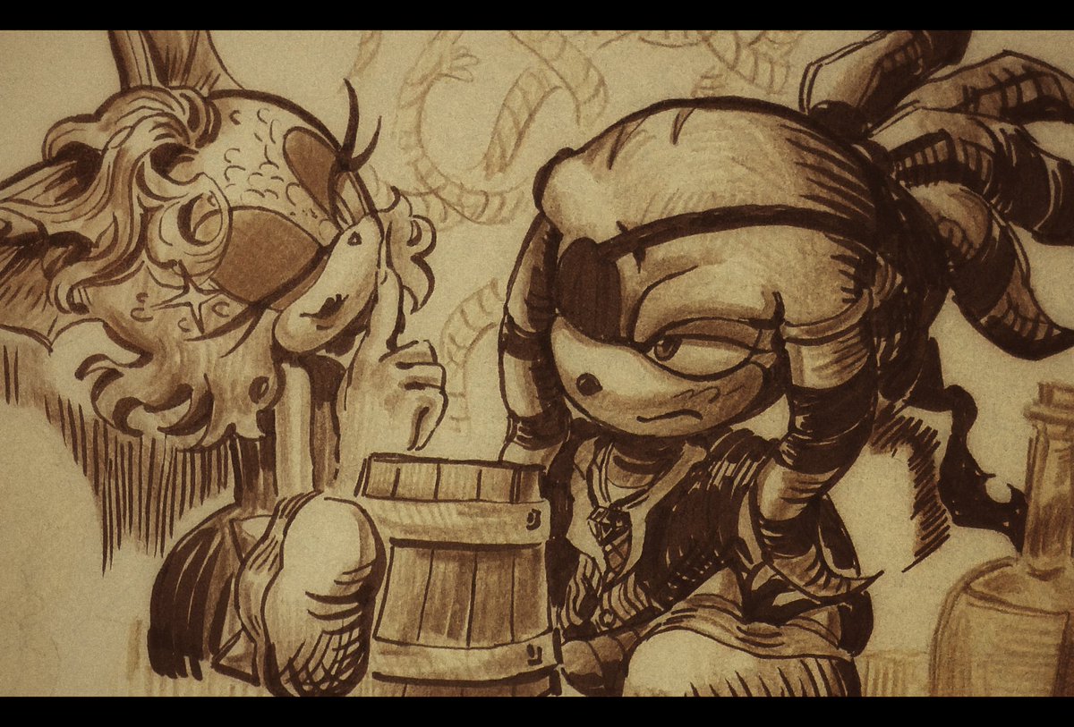 brownbeaver_06's tweet image. Noob doodle of them from Jul 21, just to prove that I'm not dead. 💀