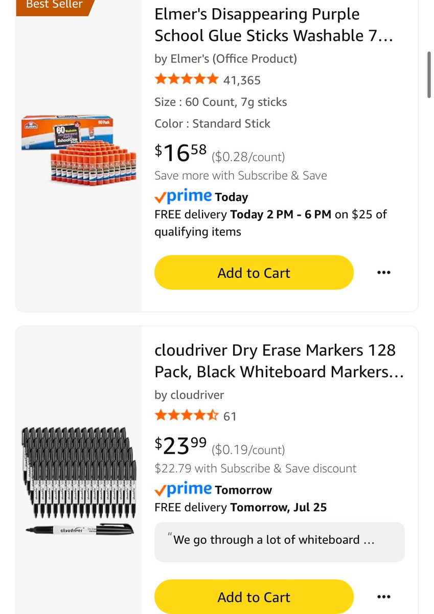 Mrs_FirstGrade's tweet image. Good morning friends! Happy Friday! Today we leave for 3 days to the ocean! Haven’t been camping in about 6 years!
Dropping my list in hopes of getting more items cleared. Been at a standstill but that’s alright #clearthelist
amazon.com/hz/wishlist/ls…