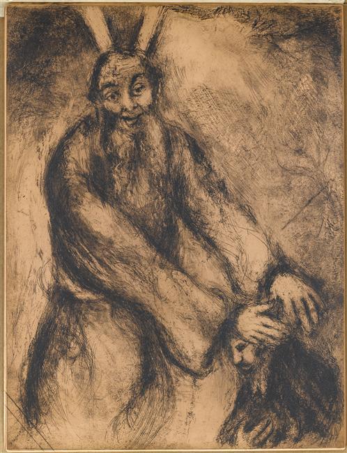 artistchagall's tweet image. Joshua receives the blessing of Moses (Deuteronomy, XXXIV, 9) #artbots #chagall