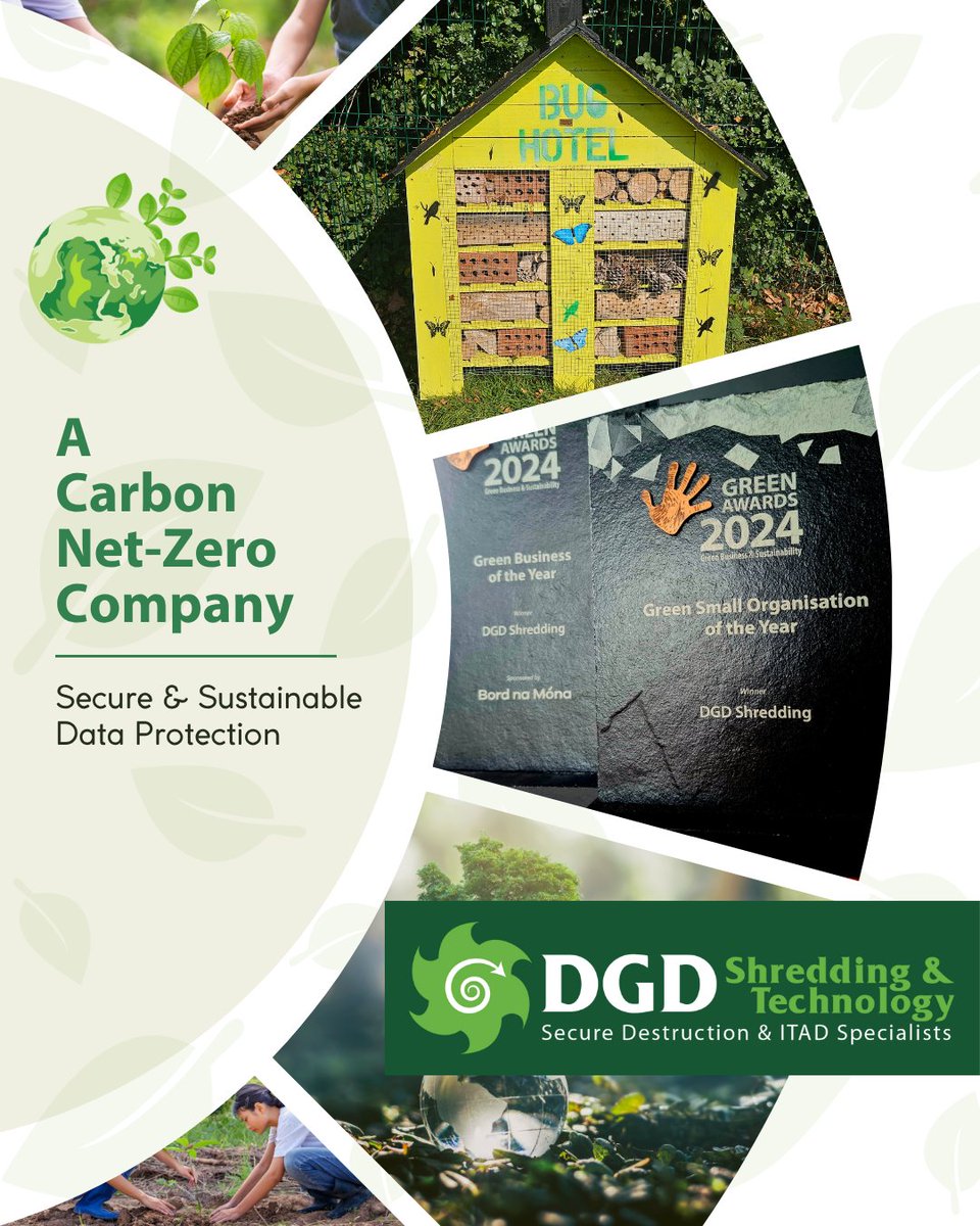 DGDShredding's tweet image. At DGD Shredding & Technology, we are leading the charge on sustainability & we're proud to operate as a Carbon Net-Zero company.
We believe secure destruction and environmental leadership should go hand in hand.
#NetZero #Sustainability #SecureDestruction #ITAD #carbonneutral