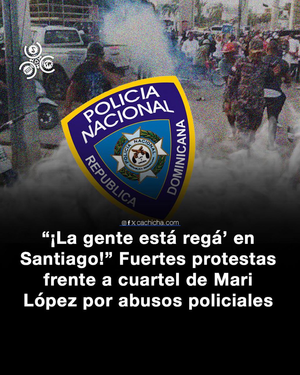CachichaTv's tweet photo. “¡La gente está regá’ en Santiago!” Fuertes protestas frente a cuartel de Mari López por abusos policiales

¿Qué opinas?

(Para ampliar la información y ver el video completo, entra a https://t.co/jZEGpPWb6O) https://t.co/H1S6Yd4A5h