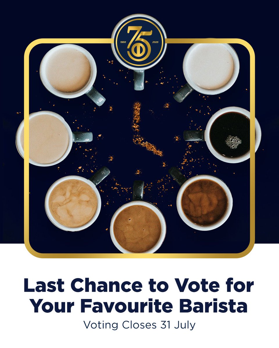 Diners Club SA (@dinersclubsa) on Twitter photo Your favourite barista could win R20 000 – but only if you vote.
Entries for the Diners Club Barista of the Year competition close 31 July, so this is your final chance to make it count.
Visit your favourite coffee shop and vote bit.ly/4edz8XV Your favourite barista could win R20 000 – but only if you vote.
Entries for the Diners Club Barista of the Year competition close 31 July, so this is your final chance to make it count.
Visit your favourite coffee shop and vote bit.ly/4edz8XV