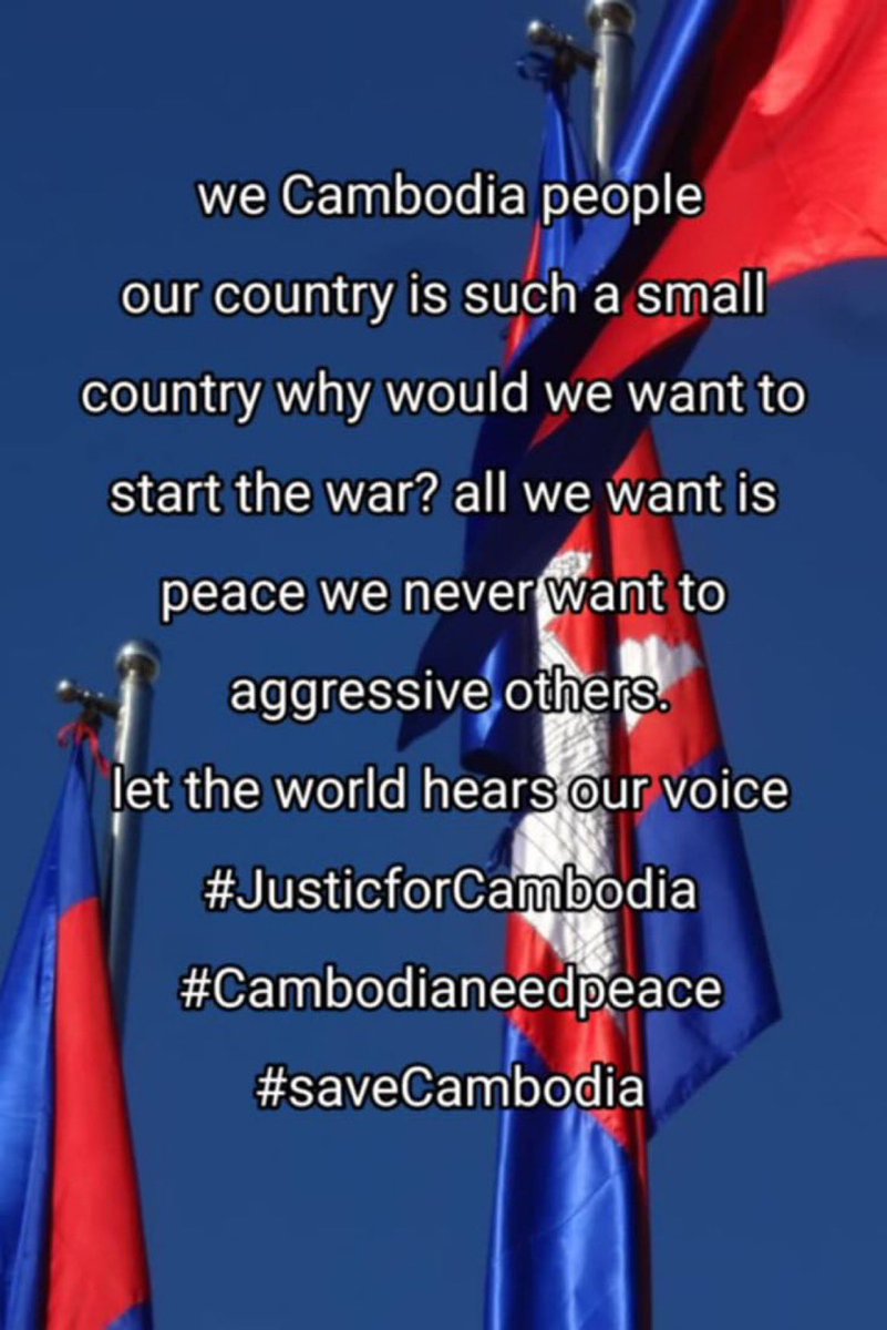 sin90521's tweet photo. Just because Thailand is more popular and has more media coverage,we are now the villain? 😞🙏🏻🇰🇭🇰🇭

I apologize for my grammar mistake English is not my first language🙏🏻❤️

#ThailandStartedTheWar
#JusticeForCambodia https://t.co/7h1tGGILiv