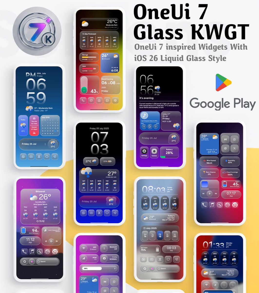 AhMad ๐ Ansari (@ahmadansari2233) on Twitter photo ๐ฅ๐ Hello Guy's Here I present New #Updates of ๐ฅ๐
#oneui7glasskwgt #iOS26
bit.ly/oneui7glasskwgt
๐ 10 Codes Giveaway ๐
Follow Me <a href="/Ahmadansari2233/">AhMad ๐ Ansari</a>
Like โค๏ธ Repost ๐ With tags 5 friends Results in 48hrs,
Today's Update With 15 Beautiful iOS 26 inspired Liquid Glass ๐ฅ๐ Hello Guy's Here I present New #Updates of ๐ฅ๐
#oneui7glasskwgt #iOS26
bit.ly/oneui7glasskwgt
๐ 10 Codes Giveaway ๐
Follow Me <a href="/Ahmadansari2233/">AhMad ๐ Ansari</a>
Like โค๏ธ Repost ๐ With tags 5 friends Results in 48hrs,
Today's Update With 15 Beautiful iOS 26 inspired Liquid Glass
