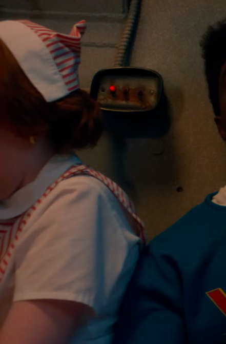 smalltownrobin's tweet image. "it's a random nurse" that's a volunteer uniform, "it's Nancy" does Nancy have short red hair, "but Vickie's hair isn't that long" and Eleven was shaven last time, "but her hair is darker" it's a dark boiler room what do you expect, "but Vickie's not involved" DON'T PISS ME OFF