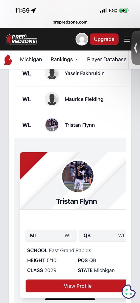 TristanFlynnqb1's tweet image. Thank you @alex_pallone and @PrepRedzoneMI for having me on the watchlist for 2029.
prepredzone.com/michigan/ranki…
@QBHitList @quarterbackmag @MIexposure @PlayBookAthlete @WestSideQBs @A1DUDES @GabeMiller22 @EastGRFootball @TrambleJoe