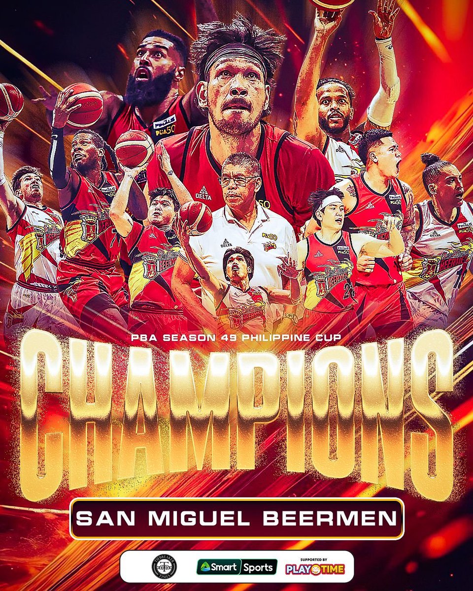 🍺 BEERMEN REIGN SUPREME 🍺 

The SAN MIGUEL BEERMEN are your PBA Season 49 Philippine Cup champions!

📸 PBA Media

#PBASeason49 #SmartSports

***

Do easy tasks, get free load! Visit gigrewards.ph today!