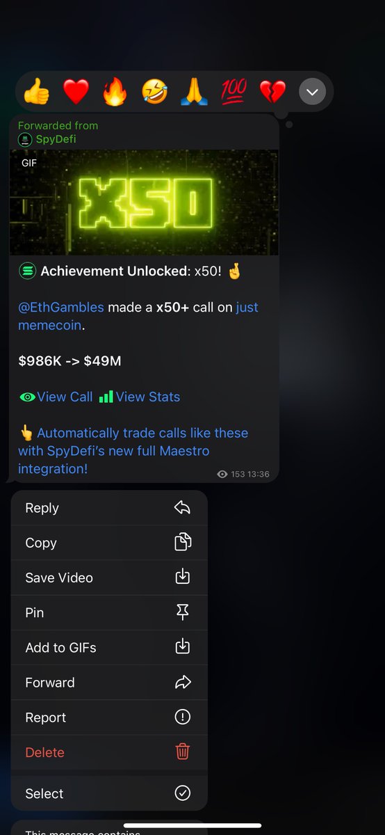 We banked a cool 50x on #memecoin in our Telegram channel - If you want early calls before Twitter, join our TG channel now.
t.me/EthGambles

We post possible alpha’s early and we believe it’s quality over quantity