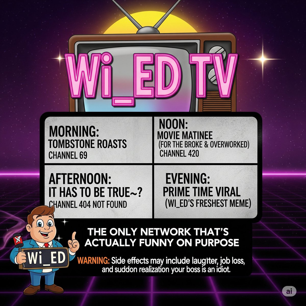 WiEd_tv's tweet image. Schedule