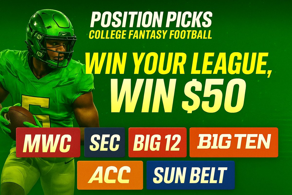 TheBowmanBagley's tweet image. I'm creating 6 leagues - the winner of each of these leagues will win $50. 🚨
You must be a fan of THE CONFERENCE to participate in the league. ONE league per person.
Leagues will include -
1. MWC Fans league 🏔️
2. SEC Fans league 🐊
3. BIG 12 Fans league 🤠
4. Big Ten Fans…