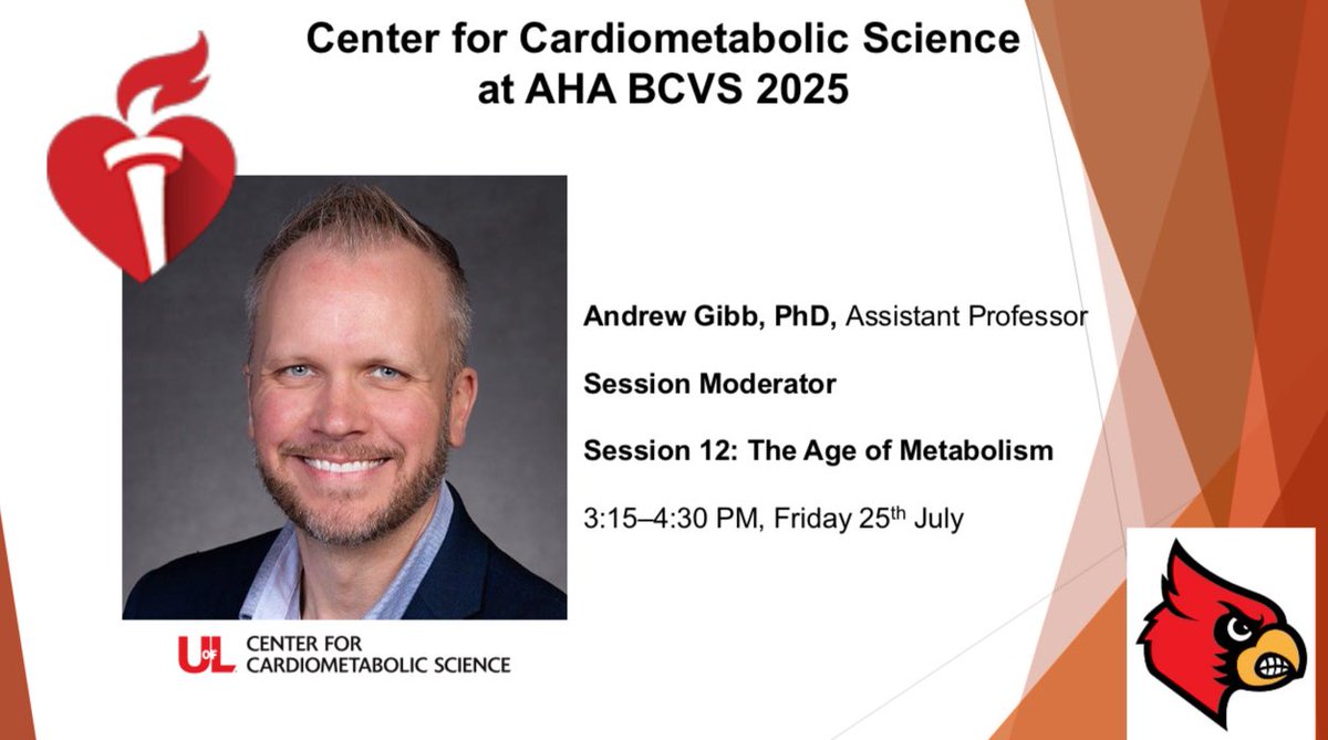 Dr. Gibb will be moderating the age of metabolism session this afternoon alongside Dr. Rong Tian at #BCVS25