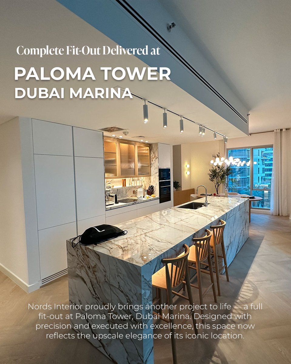 Nordsinteriors's tweet photo. We're proud to unveil our latest complete fit-out at Paloma Tower, Dubai Marina — a seamless blend of modern luxury and precision craftsmanship. From concept to completion, every detail reflects upscale elegance and timeless design.
📷 Location: Paloma Tower, Dubai Marina
#InteriorDesign #DubaiMarina #LuxuryLiving #NordsInterior #PalomaTower #FitOutCompletion #ModernLiving #DesignExcellence
