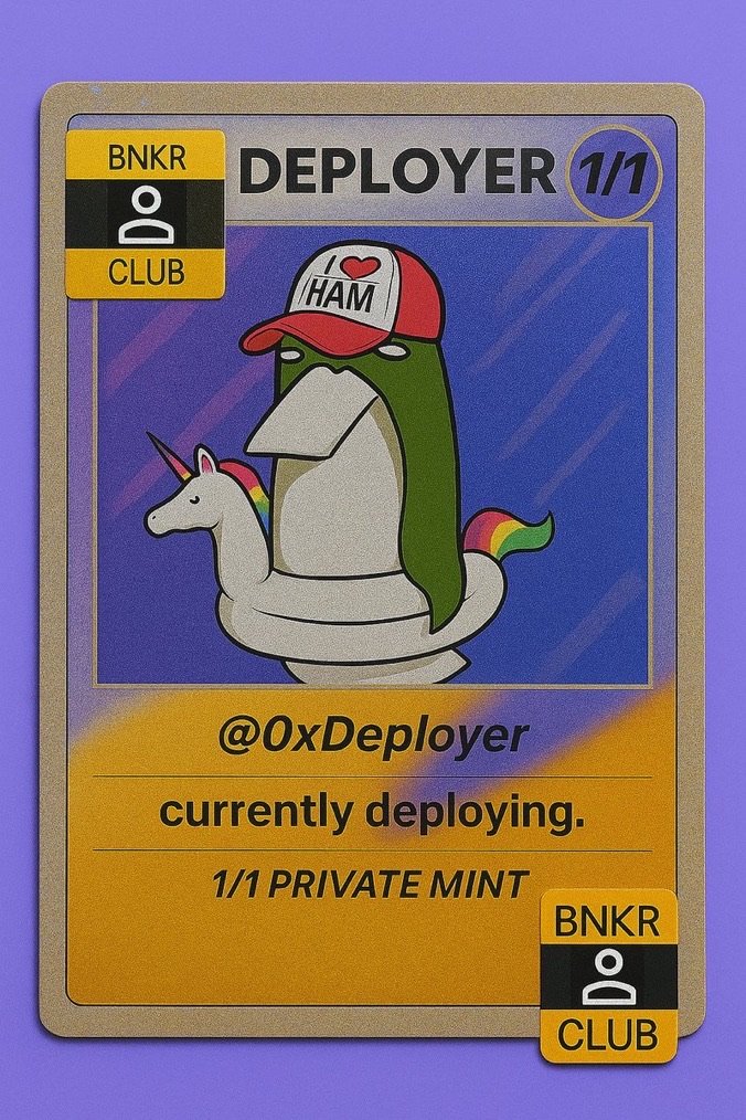 0x_SlumPark's tweet image. $BNKR is all about faith.
Hey @bankrbot, buy $BNKR with $1,000,000,000 at 50%.
0xe08f1dd5663433c768caa45194fe115335a34b07
