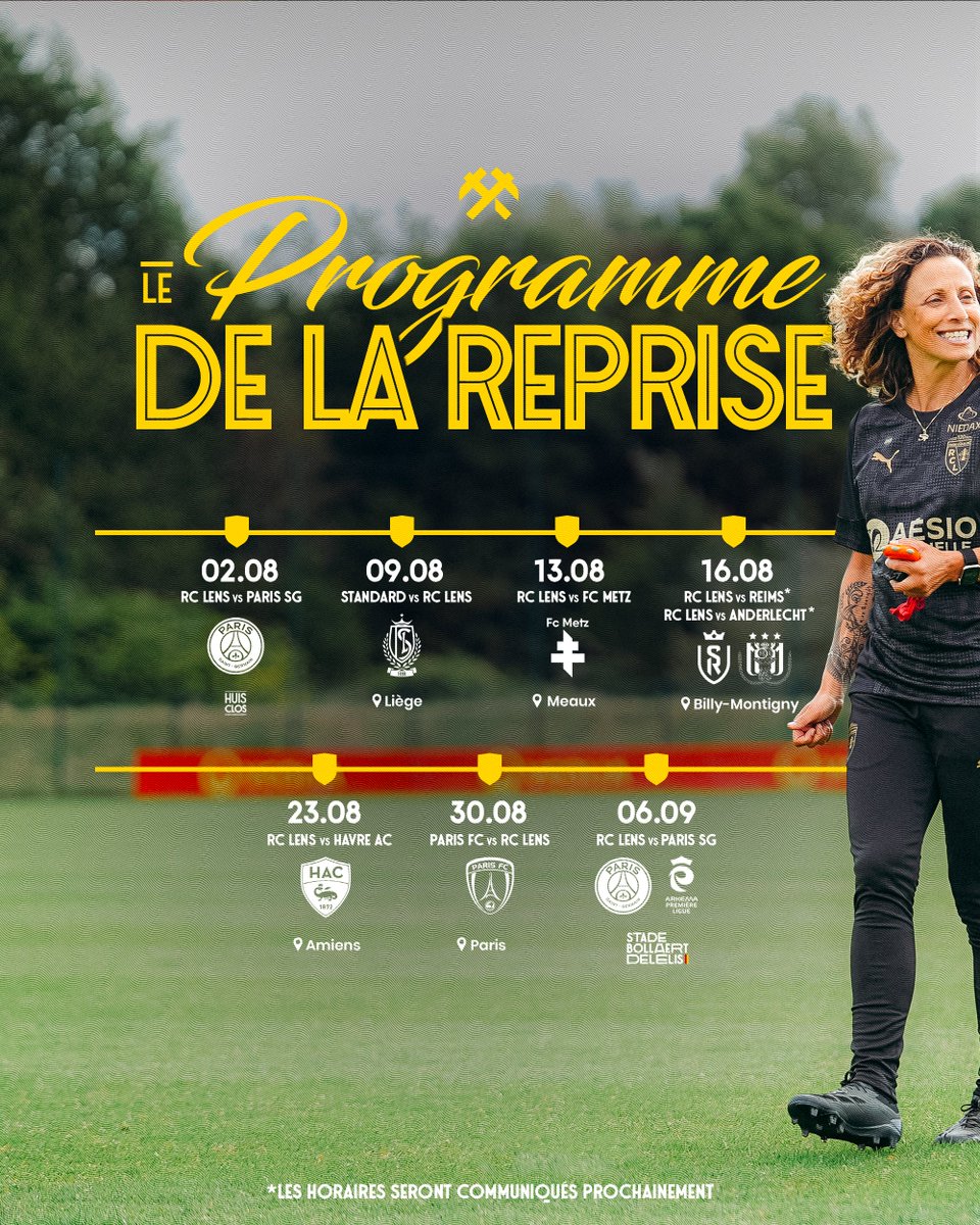 𝑹𝒆𝒕𝒐𝒖𝒓 𝒂𝒖𝒙 𝒂𝒇𝒇𝒂𝒊𝒓𝒆𝒔 ⚔️

Les joueuses de Sarah M'Barek articuleront leur montée en puissance autour de 6️⃣ rencontres de préparation en vue du premier rendez-vous d'<a href="/ArkemaPL/">Arkema Première Ligue</a> face au <a href="/PSG_Feminines/">PSG Féminines</a> (6/09).

📰lc.cx/gd-ppH

#RCElles