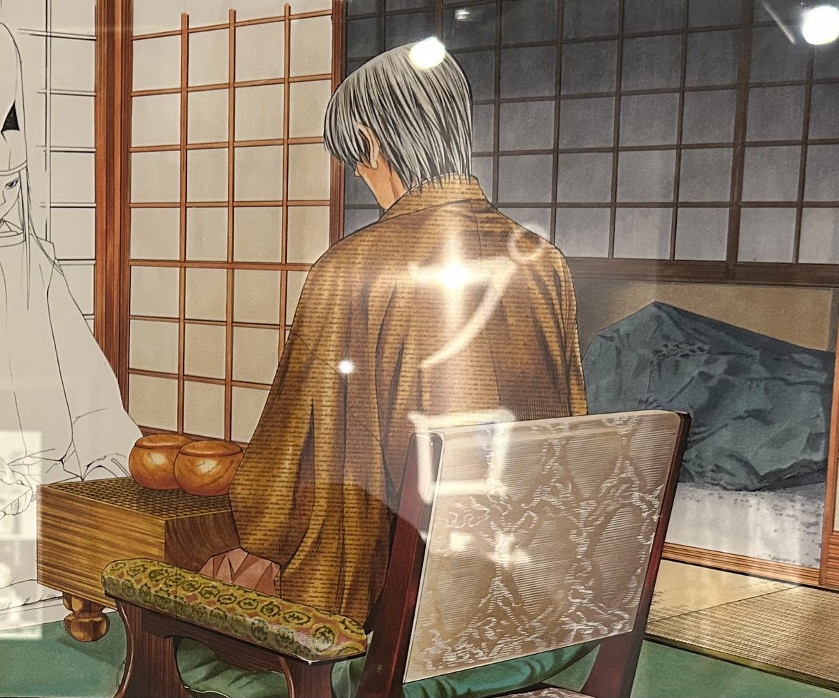 tamarin_syukatu's tweet image. ヒカ碁展の写真みてたら反射で偶然撮れた写真が当たり前すぎること説明してた。