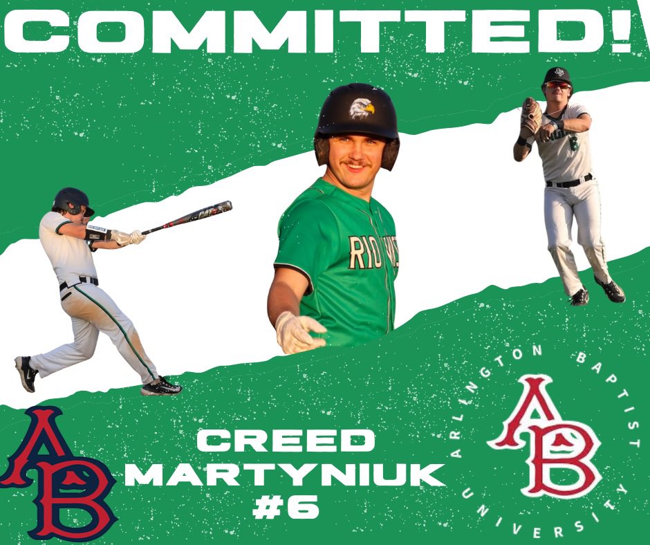 Rio Vista Baseball (@baseball_vista) on Twitter photo Congratulations to <a href="/CreedMartyniuk/">Creed Martyniuk ATH 2025</a> on his commitment to play baseball at Arlington Baptist University!
This is a huge accomplishment to cap off a great comeback made by Creed after suffering a serious injury. We couldn’t be more proud of his determination and perseverance! Congratulations to <a href="/CreedMartyniuk/">Creed Martyniuk ATH 2025</a> on his commitment to play baseball at Arlington Baptist University!
This is a huge accomplishment to cap off a great comeback made by Creed after suffering a serious injury. We couldn’t be more proud of his determination and perseverance!