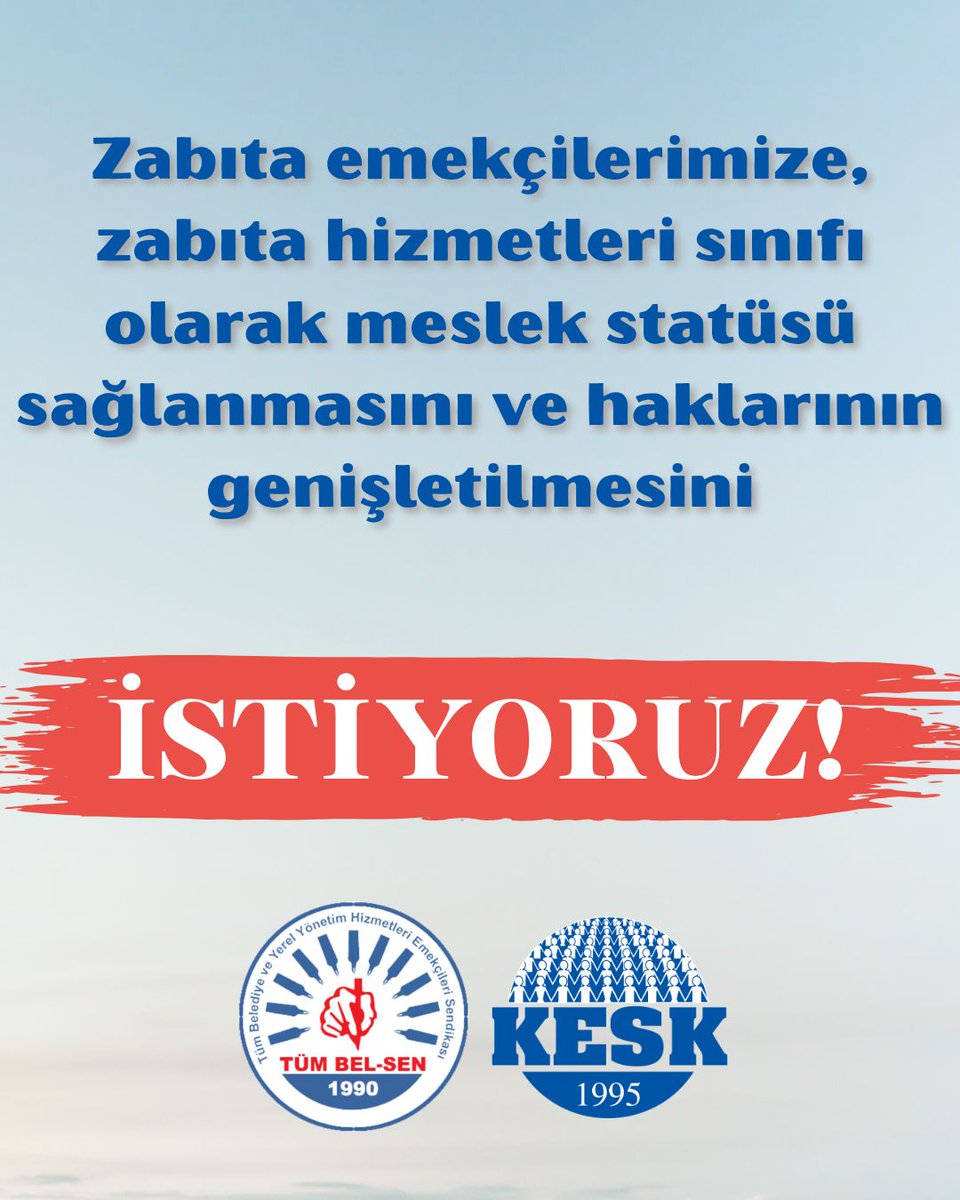 tumbelsen's tweet image. Zabıta emekçileri yaptıkları görevlerin zorluğu ve özel nitelikleri göz önüne alınarak zabıta hizmetleri sınıfı şekilde özel sınıfta yer almalıdır. Zabıtalara meslek statüsü sağlanmalı; maktu mesai gibi çalışma koşullarına bağlı yapılan tüm ek ödemeler belediye meclislerinde…