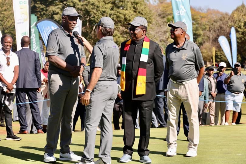 SimangalisoDub5's tweet image. Today, @edmnangagwa led the Golf Putt-Out Challenge at Royal Harare Golf Club, championing the ED-UNZA Scholarship Fundraising Programme. This initiative opens doors to higher education for underprivileged students @UNZambia @BUnzaga @GolfZimOpen @GolfZimbabwe @edmnangagwa
