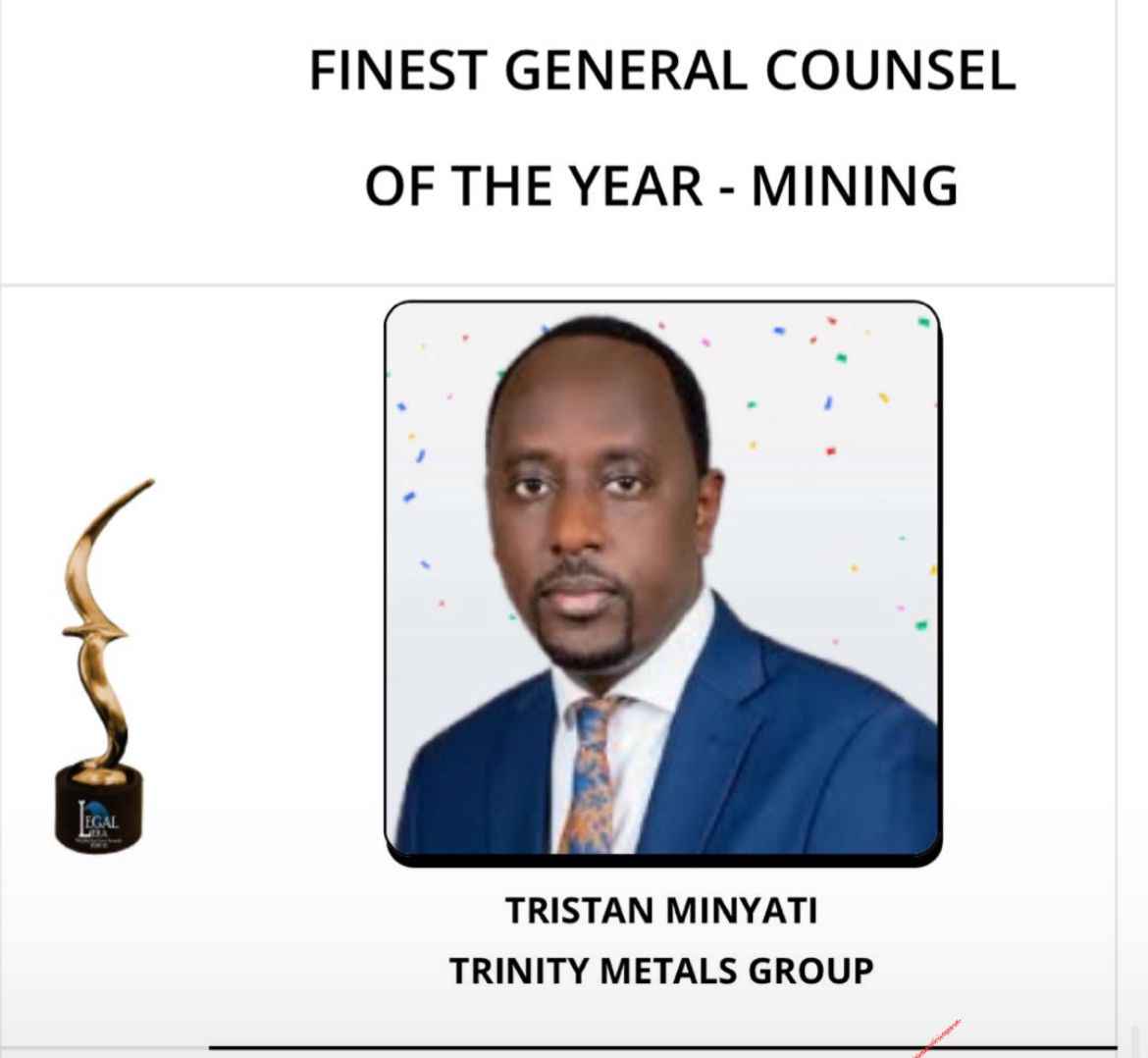 🎉 Congratulations to our Group General Counsel &amp; Chief Compliance Officer, Tristan Minyati for being nominated Finest General Counsel of the Year (2024–2025) in Mining by the Africa Legal Era Awards! A true reflection of leadership, integrity &amp; impact.
 africa.legaleraawards.com/winners/