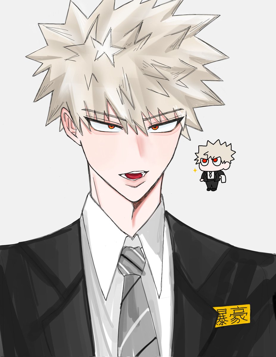 q_coussi's tweet image. #爆豪勝己
카츠키가 호텔리어라니