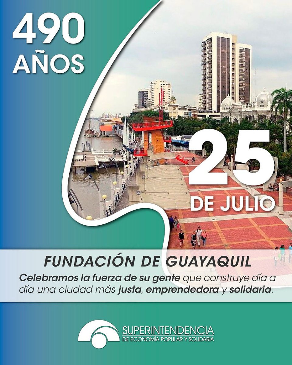 #FundaciónDeGuayaquil | La #SEPS celebra con orgullo a una ciudad que se construye con el trabajo diario de su gente, su esfuerzo, resiliencia y compromiso por el bien común.