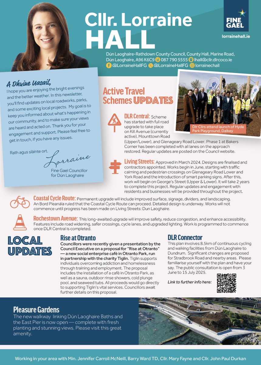 LorraineHallFG's tweet image. I am currently dropping my summer newsletter. If you are able to help drop my newsletter on your street, or in your neighbourhood, please let me know! All help is appreciated. #Dalkey #Glasthule #Monkstown #Glenageary #Sallynoggin #MonkstownFarm #Cabinteely