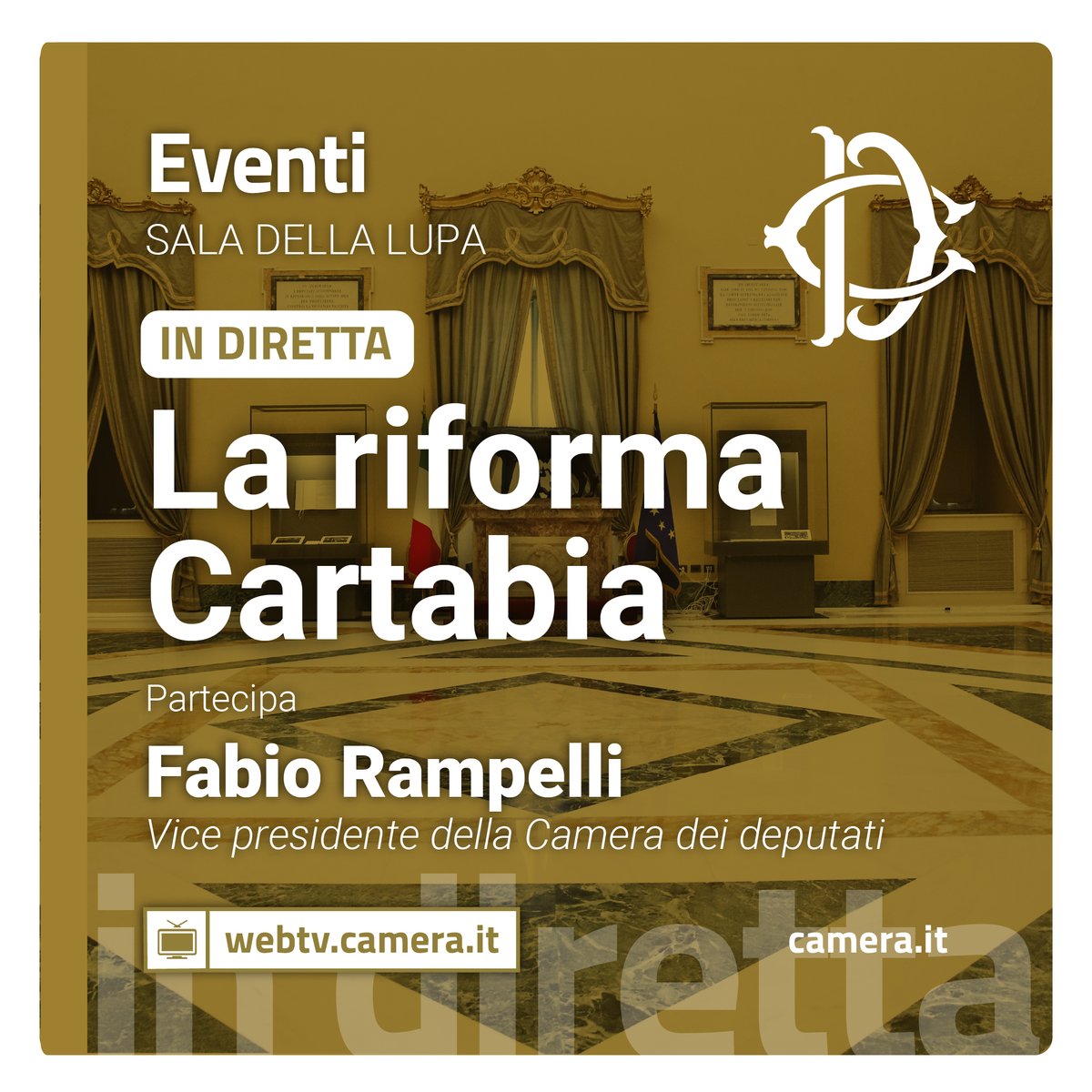 Montecitorio's tweet image. Il convegno "La riforma Cartabia". Partecipa il Vicepresidente della Camera, @fabiorampelli.
Segui la diretta: bit.ly/Evento_250725
#OpenCamera