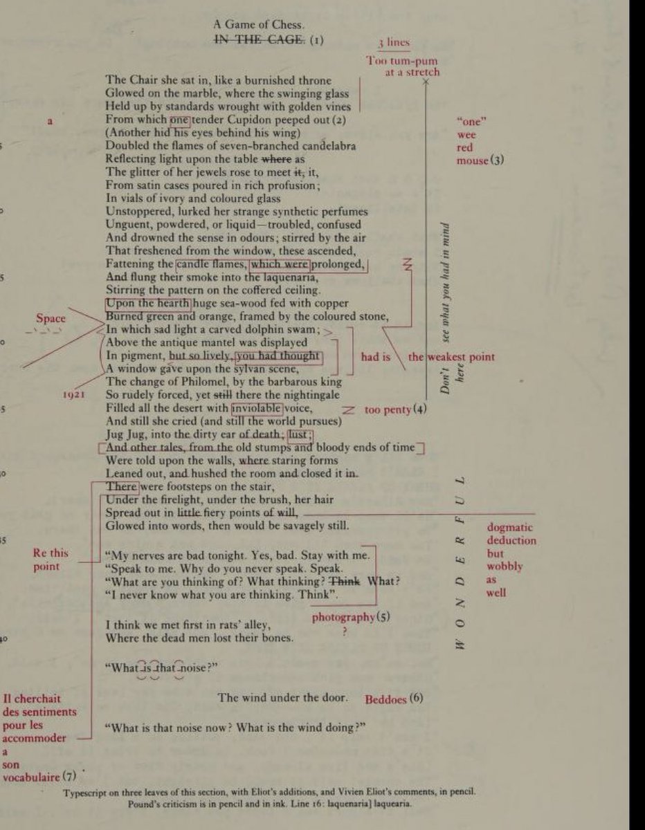 las notas que le hacía Ezra Pound a ‘The waste land’ de TS Eliot