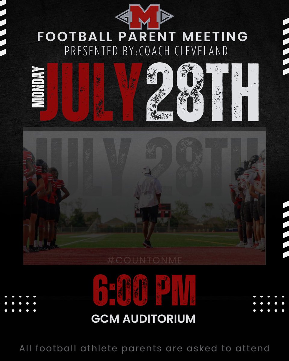 <a href="/GcmPatriot/">GCM Patriot Football</a> <a href="/GCM_FB_Booster/">GCM Football Booster</a> #COUNTonME