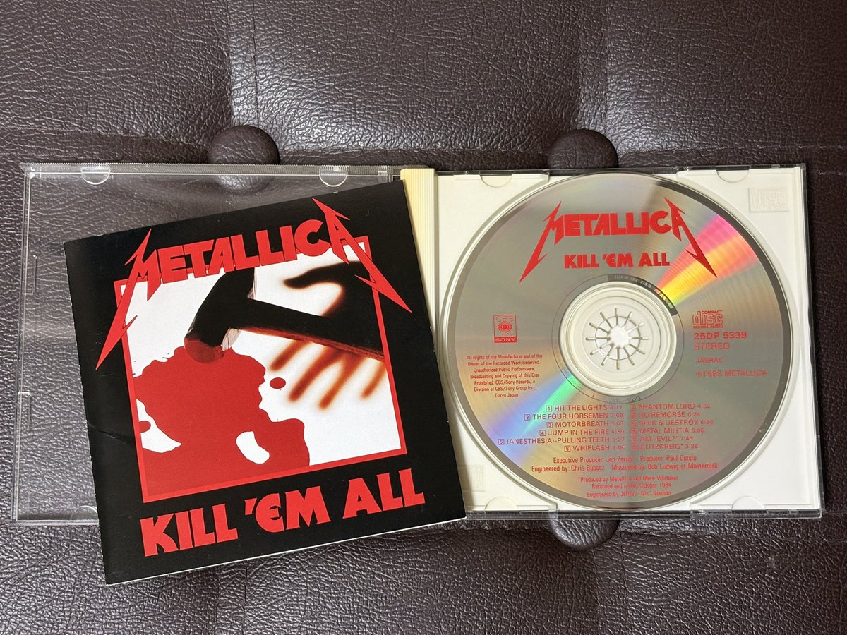 こんばんは今日もお疲れ様です

私はハルカマニアではないのですが
小学生の頃テレビで見た猪木戦の衝撃は忘れられません
心よりご冥福をお祈りします

暗い気持ちはもうやめにして
本日リリース記念日のコチラを聴いています🎶

METALLICA 
KILL ‘EM ALL 

皆様どうぞ素敵な夜を🤘😊
#NowPlaying️