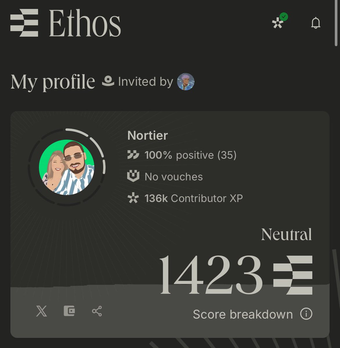 NortierNFT's tweet image. We keep growing on Ethos
Got 2 new reviews in today
It means a lot to read these awesome words