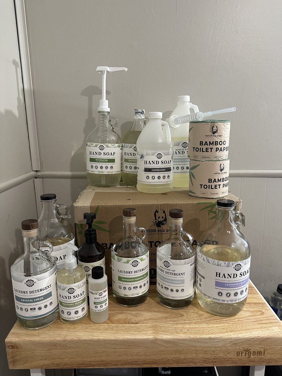 MariaDDuenas's tweet photo. Bulk ordering supplies (laundry detergent, hand soaps, and toilet paper) from a local Missouri business, Rustic Strength https://t.co/erBrvzNjdL