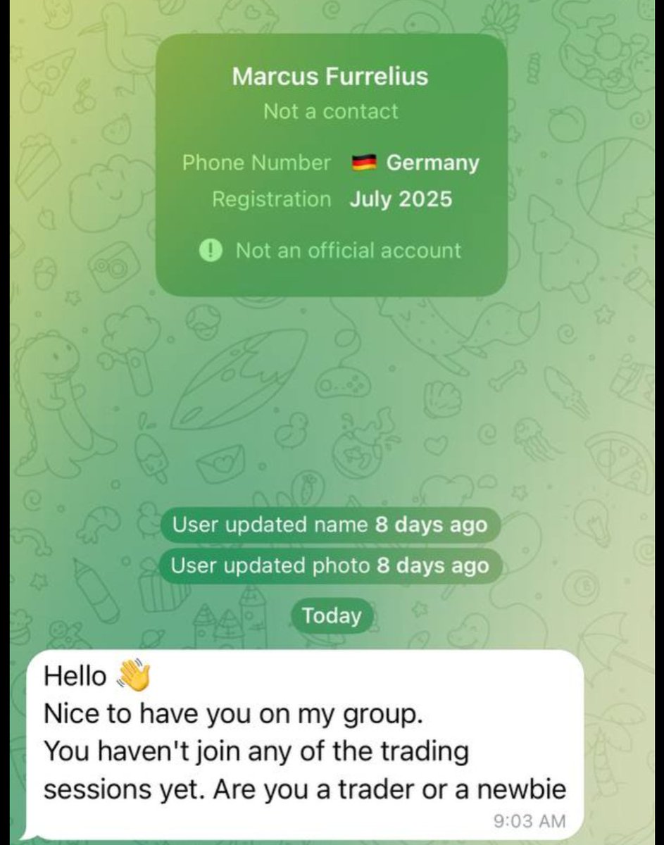 MarcusFurrelius's tweet image. Fake Marcus at it again. Please be careful. Remember Marcus speaks in 3rd person.
You can always ask in our Telegram or Discord if unsure.