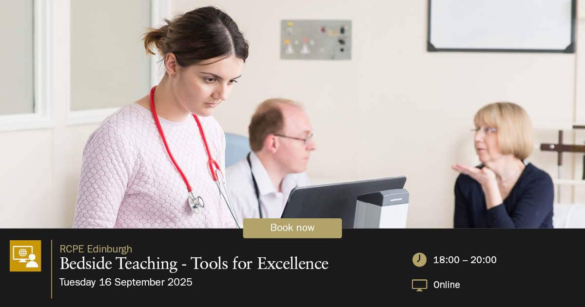 RCPEdin's tweet image. Learn how a hypothesis-driven physical examination can elevate both clinical care and education. Join us for Bedside Teaching - Tools for Excellence on September 16th.
Full programme: rcpe.ac.uk/events/bedside…