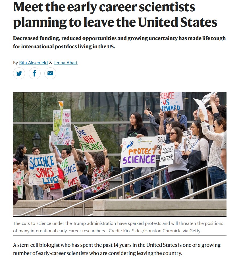 greg_folkers's tweet image. .@Nature : Meet the early career scientists planning to leave the United States
By Rita Aksenfeld & Jenna Ahart
go.nature.com/416IxLE
cc @NIHDirector_Jay