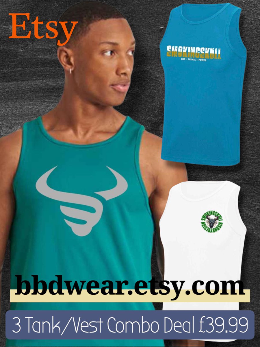 If you love a good tank/vest for the #gym, then these 3 Combo Deal is for you.... bbdwear.etsy.com/listing/434090…
#gymrat #menswear #MensHealth #gymlife #FitnessGoals #FitnessFriday #tanktops #gymtank