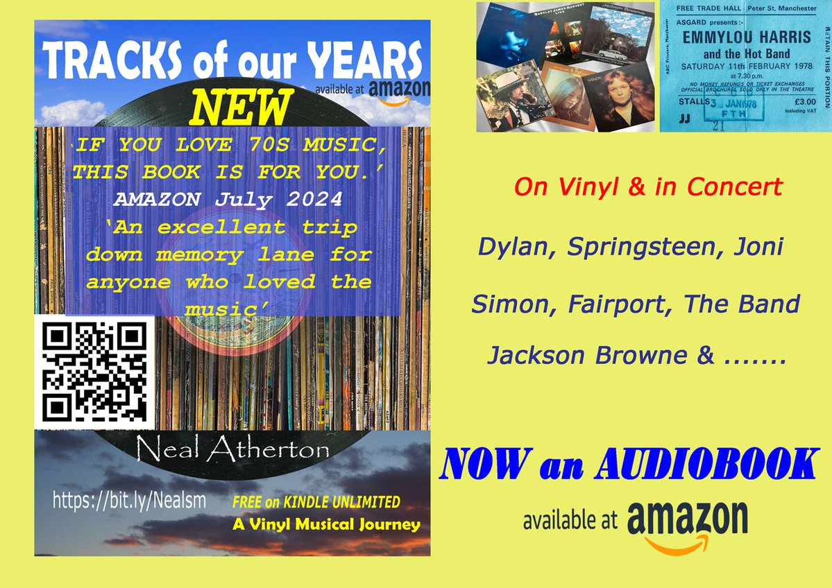 nealrover's tweet image. HOLIDAY READ - Musical Reflections: You will LOVE this Vinyl Journey through the Past: TRACKS OF OUR YEARS–Music resonates of a time & place for us all #kindle #kindleunlimited #music #vinyl #rockmusic #welovememoirs #1970s #springsteen #records #albums bit.ly/bookneal