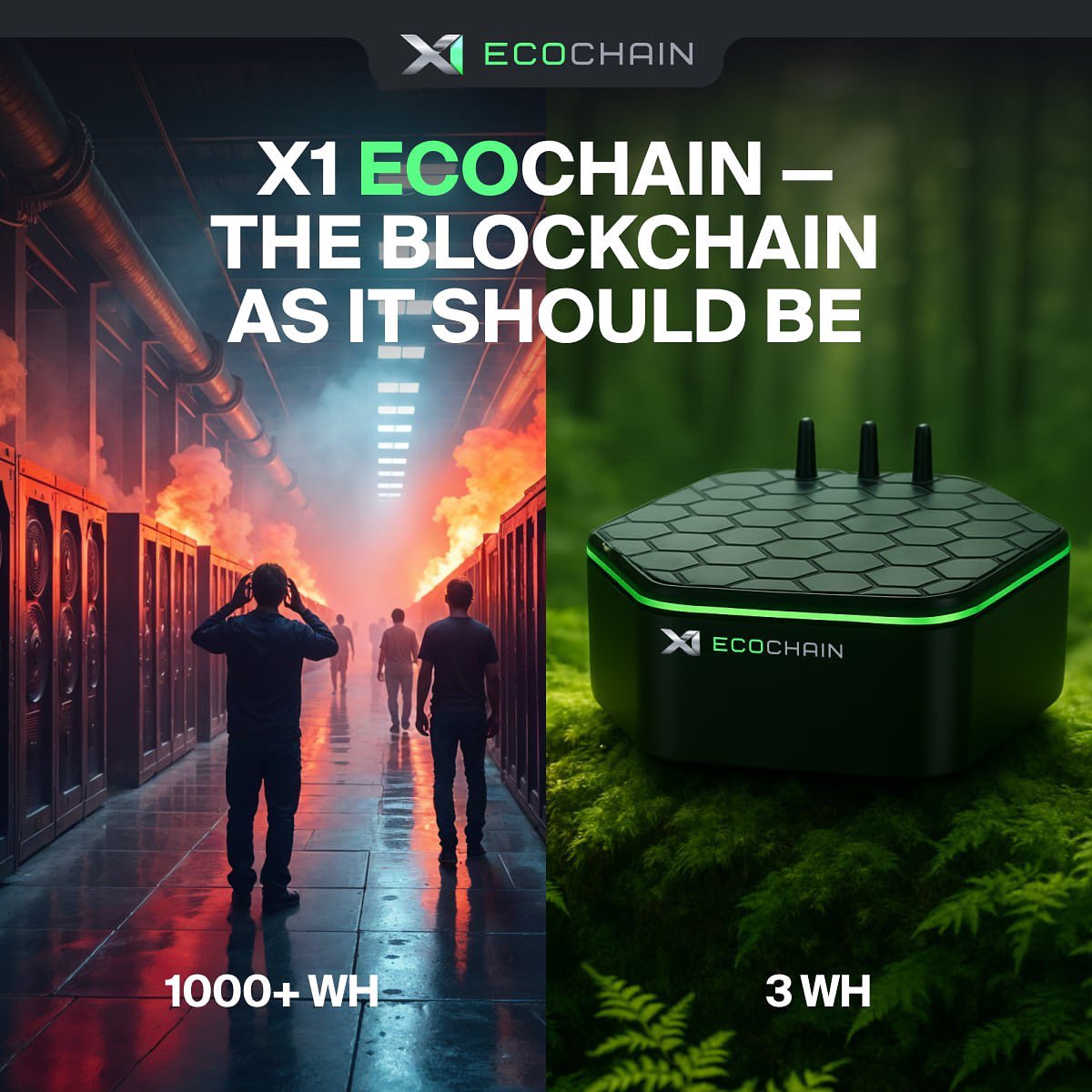 X1_EcoChain's tweet image. The promise of blockchain was decentralization.
Reality? Centralized servers, massive power usage, high entry barriers.
X1 EcoChain fixes that:
• 3 Wh X1Nodes at home
• No need for data centers
• EVM, 2000 TPS, PoA
• Built-in DEX, cross-chain, SDK
This is Web4. Real.…