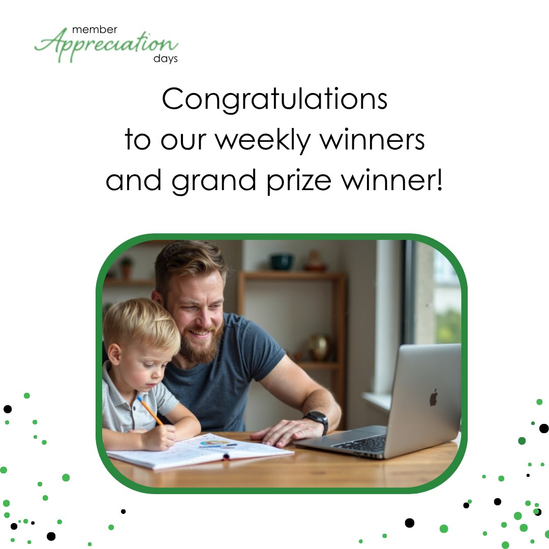 We’re excited to announce our final week of winners and the grand prize winner of an Apple MacBook Air M3: Mark H.

Congratulations to our other prize winners as well!

Thank you for being such dedicated members – your support truly powers everything we do.