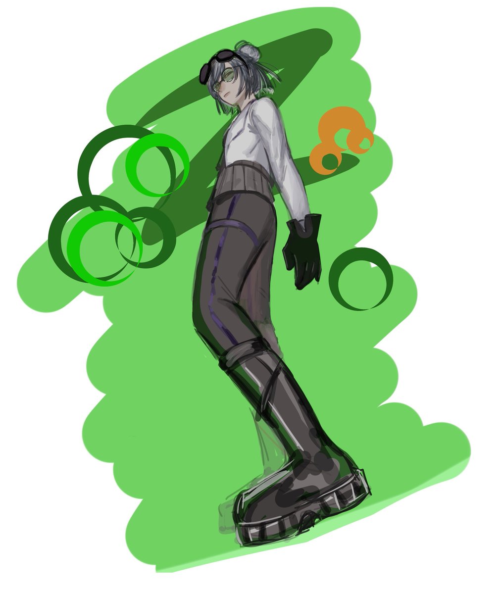 Baldchipps's tweet image. Lil drawing of my friend&apos;s oc