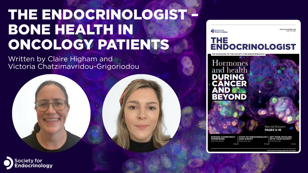 In the latest issue of The #Endocrinologist, Claire Higham and <a href="/victoriachgr/">Victoria Chatzimavridou Grigoriadou</a>, describe the work going on at the Manchester Biomedical Research Centre to improve bone health in in people living beyond cancer. 🦴🔬

Read more about their discovery 👉 ow.ly/ergP50WvcnR