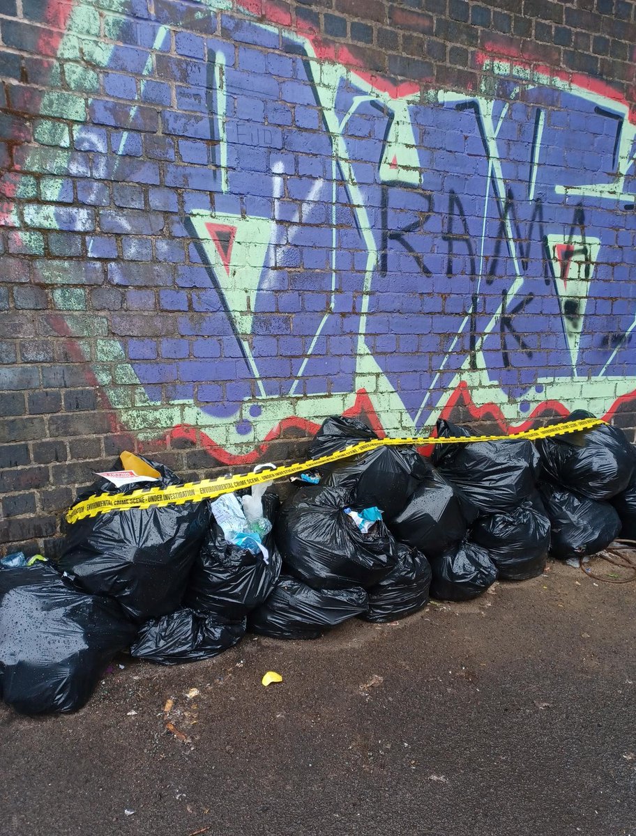 LeicRecycles's tweet image. Another large flytip searched through by the city wardens and evidence found. Passed to cleansing services for removal.