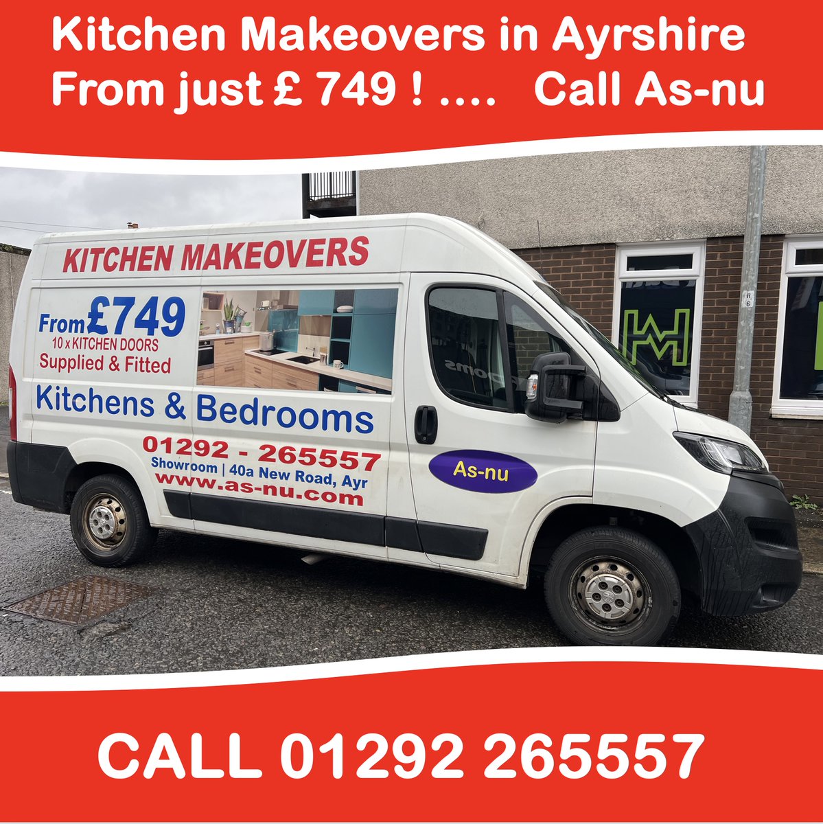 Kitchen Makeovers, From £749. Call 01292 265557 fo#worktopinstallation #kitchenmakeovers #kitchensayr #kitchensayrshire #ayr #Ayrshire