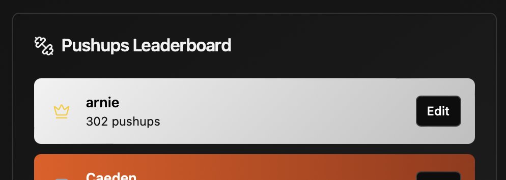 arnie_hacker's tweet image. Top of the @shipfr8 pushups leaderboard, it's been ~24 hours