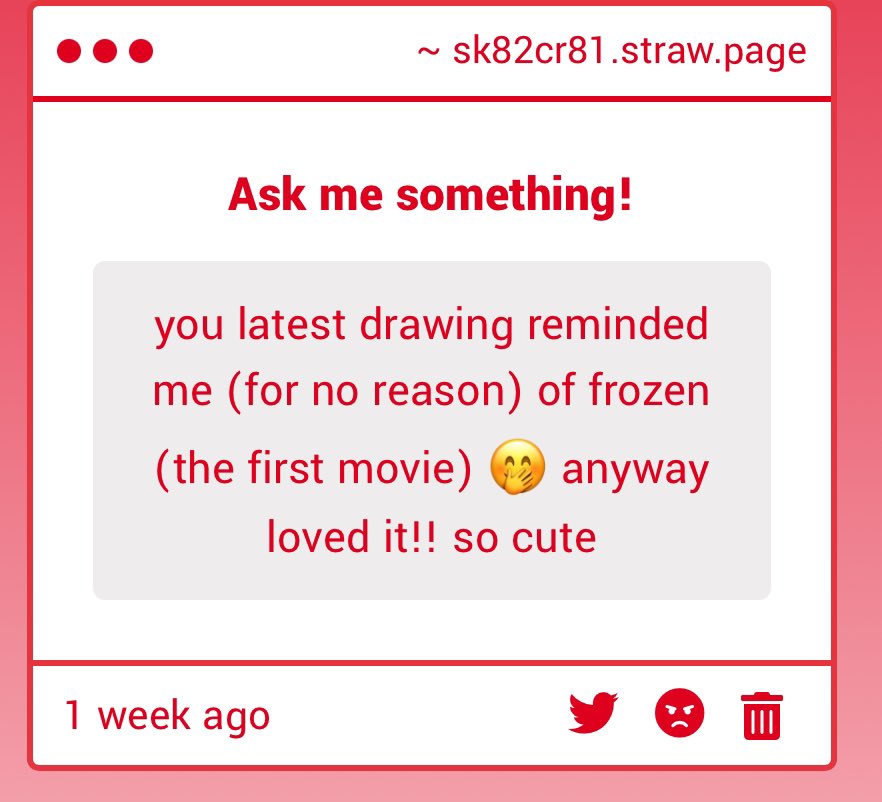 sk82cr81's tweet image. ahhhh thank you sm!!!💖💖 sorry i’m replying late😭💖 haha that’s so interesting why frozen but i love the movie so ty💋💋💋