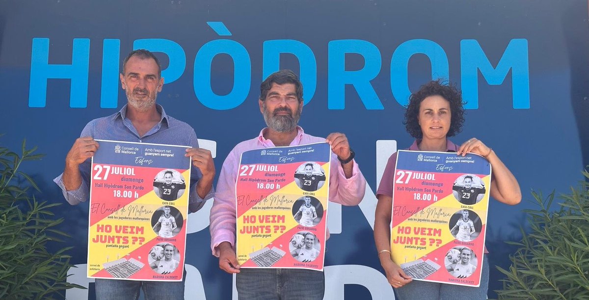 ⚽🥳Os esperamos el domingo a las 18:00 en el Hipódromo de Son Pardo.

💚Lo importante es que disfrutemos de este momento histórico para el fútbol femenino en un partido en el que están convocadas tres jugadoras de Mallorca, que tantas alegrías nos están dando.