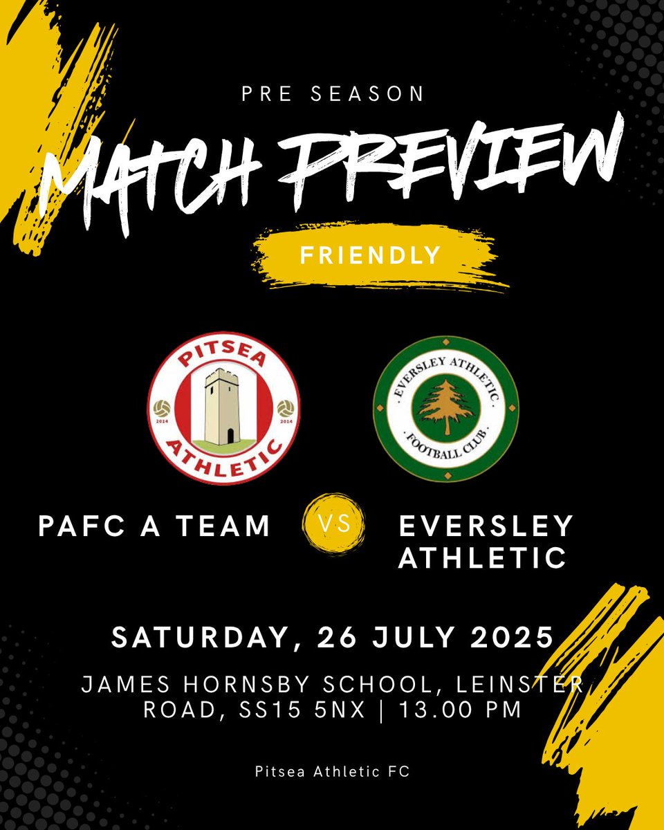 PitseaAFC's tweet image. Weekend Match Previews From All 3 of our Teams
🔴 FIRST TEAM
🔵 RESERVES
🟡 A TEAM
#COYP #PreSeason #pitseaathletic