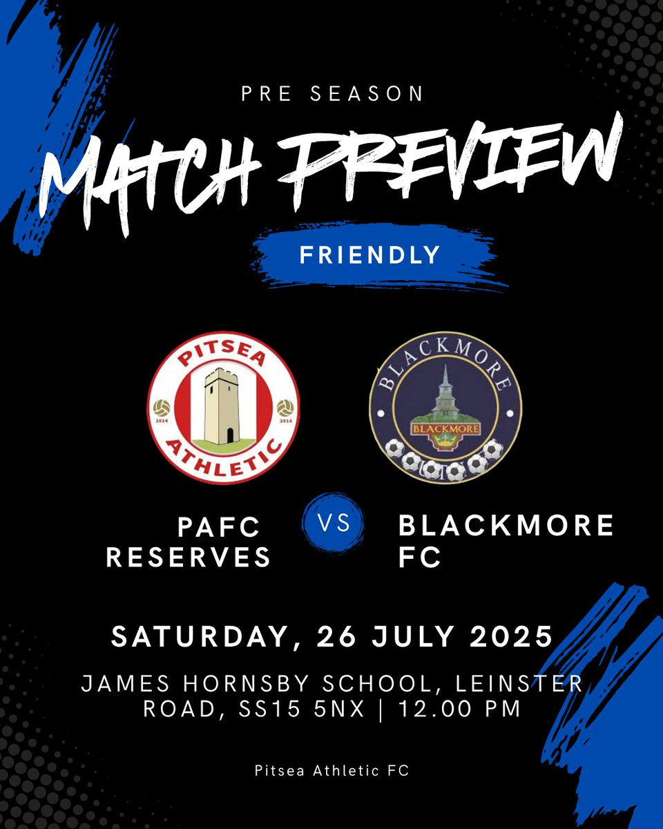 PitseaAFC's tweet image. Weekend Match Previews From All 3 of our Teams
🔴 FIRST TEAM
🔵 RESERVES
🟡 A TEAM
#COYP #PreSeason #pitseaathletic
